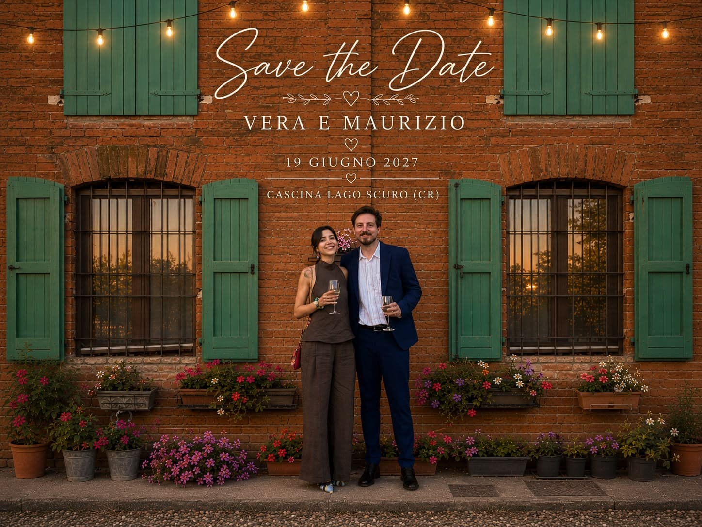 Vera e Maurizio davanti alla cascina